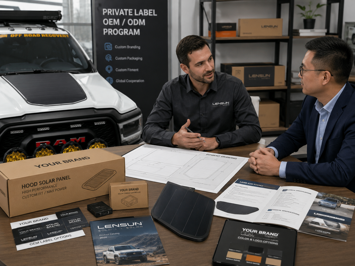Private label and OEM hood solar kit support